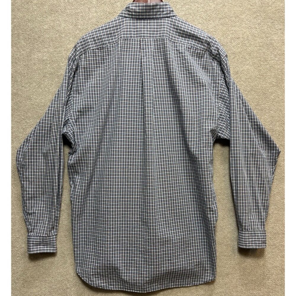 Ralph Lauren Men's Large Shirt 100% Cotton Long Sleeve Blair Button Plaid GUC - Picture 6 of 14